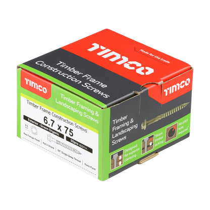 1750Pcs Box Index 6.7X75mm Hex Head Sleeper Landscape Fixing Decking Screw