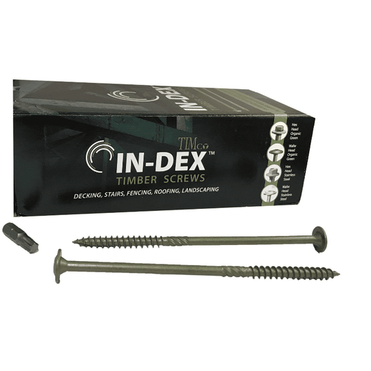 8.0x225mm TimCo Index Wafer Head Landscape Wood Timber Sleeper Decking Screws