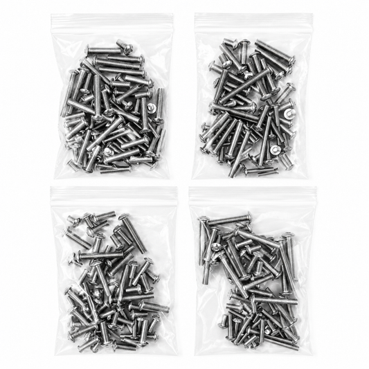 Mixed Bag of A2 Stainless Steel Button Head Screws Allen Key Socket Head M4x10mm - M6x50mm
