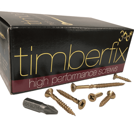8G 4mm Premium Cutter Thread Wood Timber Screws Pozi Csk Timberfix 360