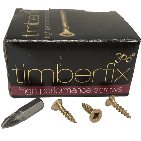 8G 4mmx16mm Premium Cutter Thread Wood Timber Screws Pozi Csk Timberfix 360