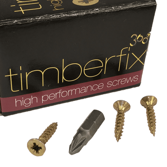 8G 4mmx20mm Premium Cutter Thread Wood Timber Screws Pozi Csk Timberfix 360
