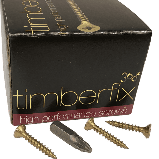 8G 4mmx25mm Premium Cutter Thread Wood Timber Screws Pozi Csk Timberfix 360