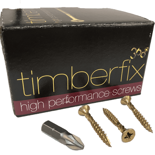 8G 4mmx30mm Premium Cutter Thread Wood Timber Screws Pozi Csk Timberfix 360