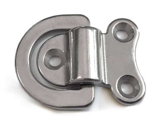 8mm [55mmx63mm] Folding Pad Eye Plate Lashing D Ring-A4 Stainless Steel 316