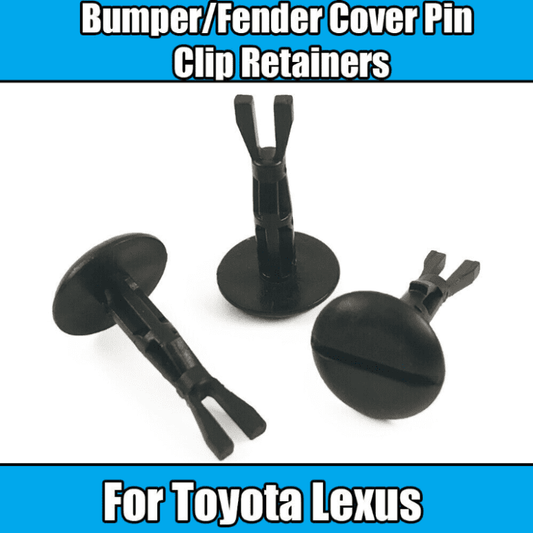 8x Black Plastic  Bumper Cover Pin Clip Retainers for Toyota Lexus