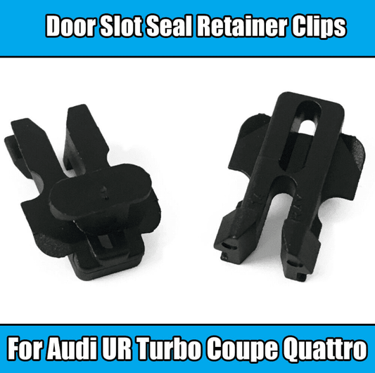 8x Black Plastic Retainer Clips for Audi Turbo Coupe Quattro Door Slot