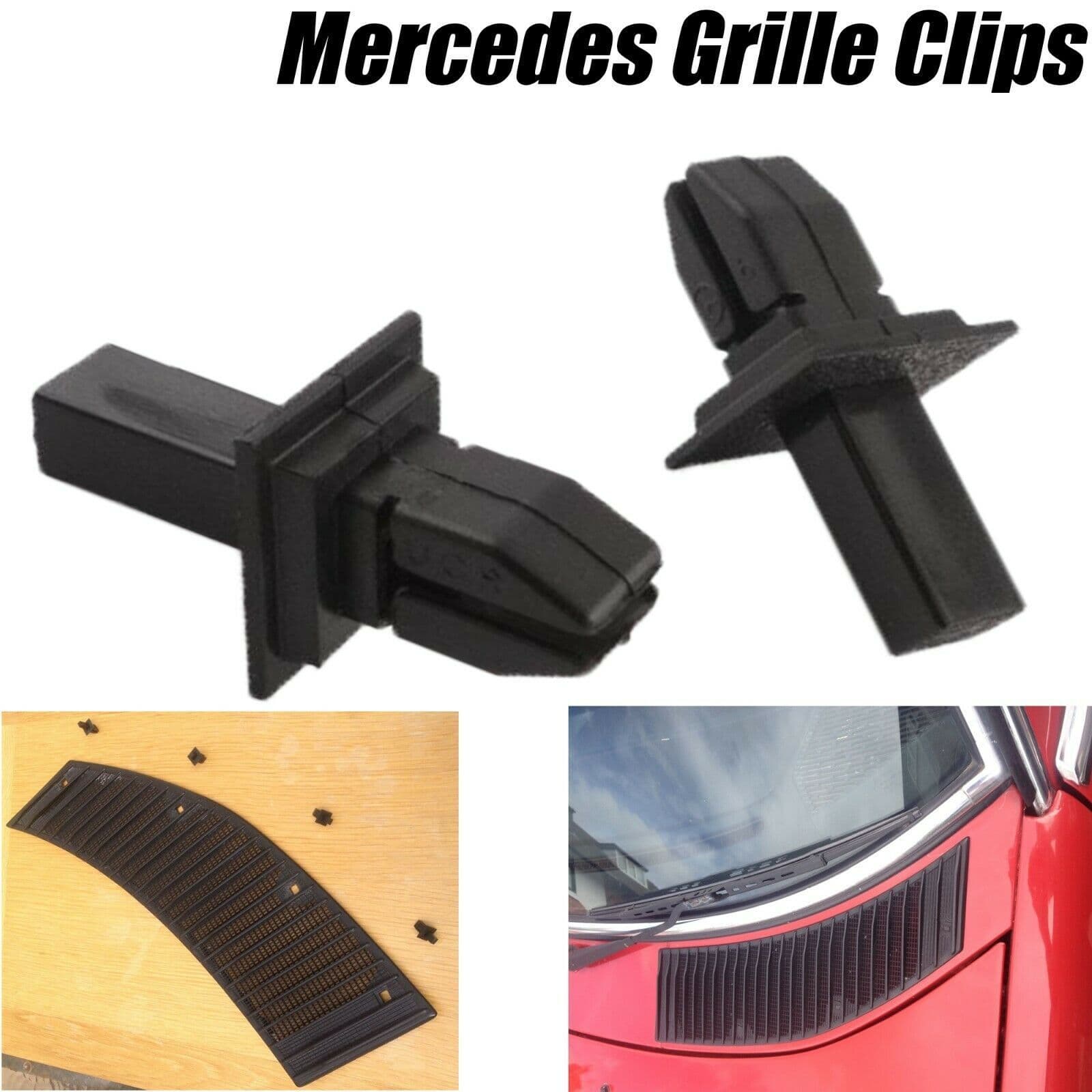 8X Bonnet Grile Air Vent Cowl Moulding Clips For Mercedes W123