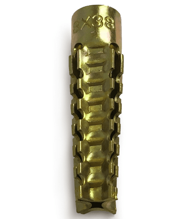 8X38mm Timco Metal Expansion Raw Plugs Concrete Fire Escape Route Box Of 50