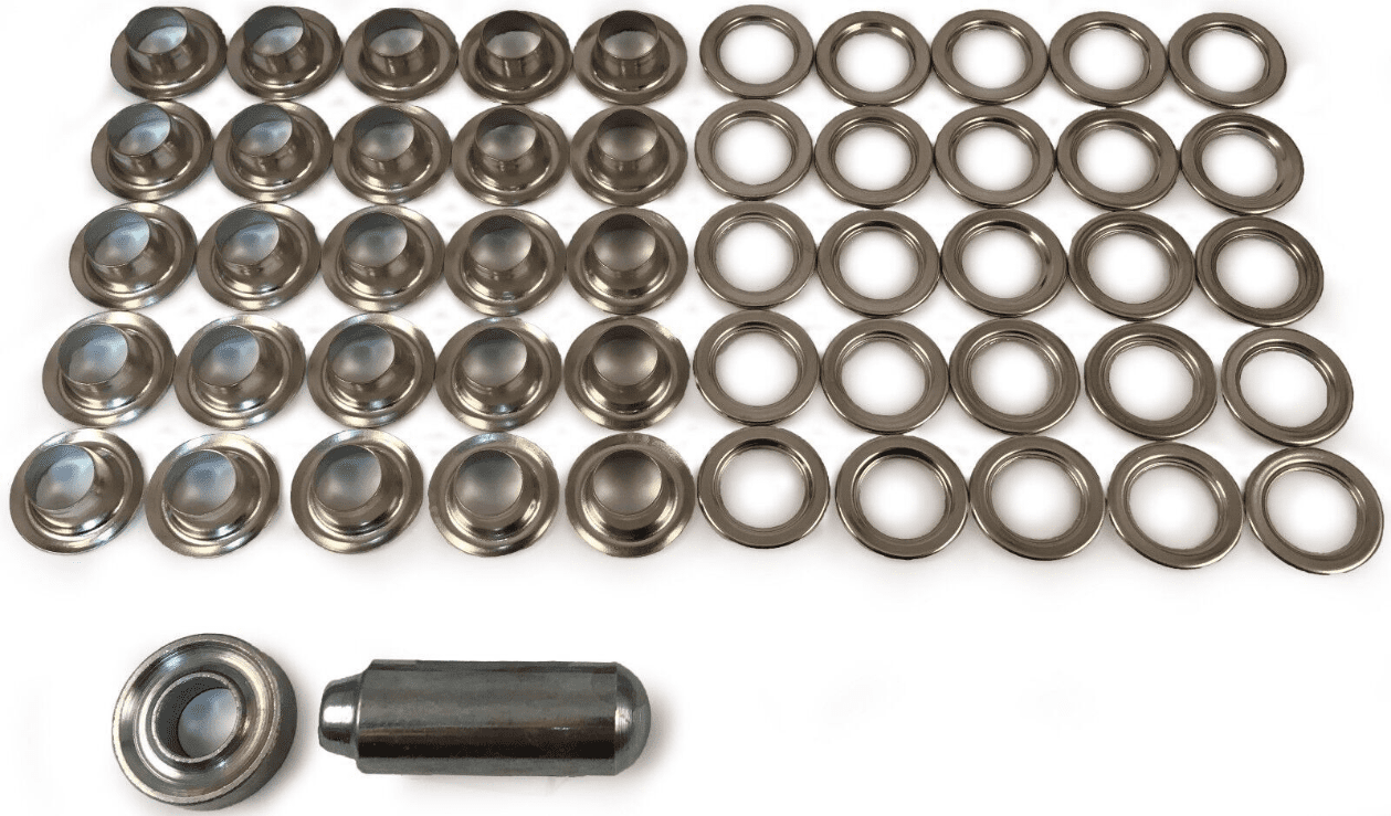 9.5mm Eyelet & Ring Washer Sail Canopy Repair Kit Set Tools Nickel Plated Brass