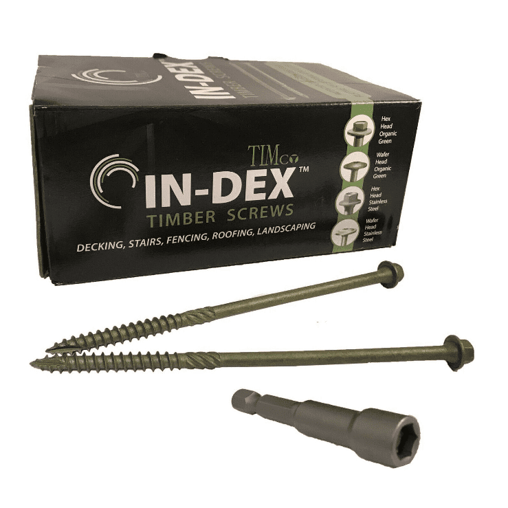 900x Index 6.7x150mm 6 Inch Hex Head Sleeper Landscape Fixing Decking Screws