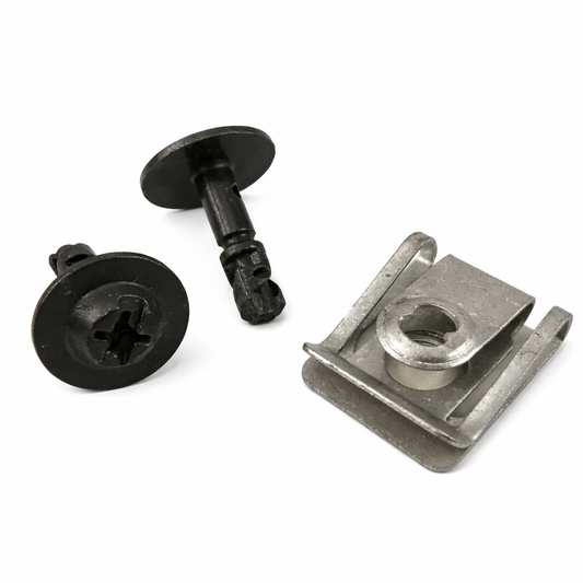 Black Metal Screws Clips for Audi VW BMW Under Engine Cover Fitting Set