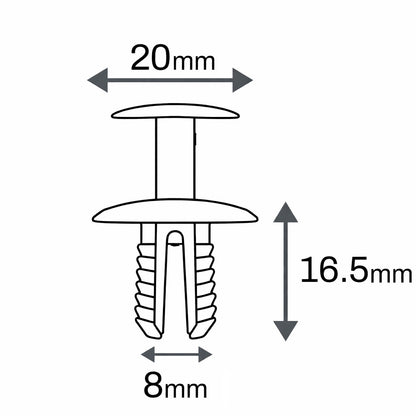 Grille Side Skirt Exterior Trim Clips for BMW X5 Z4 E30-E90 Mini R56 2007 - 2012