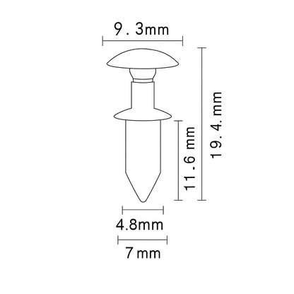 Rear Tail Light Retainer Trim Clips for GM Chrysler 16500308 6500787 A14016 Black