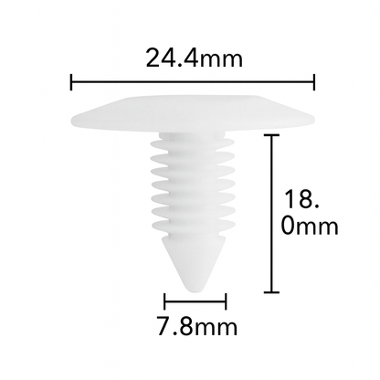 Clips for GM Chrysler Interior Card Panel Fascia Trim Clips White Plastic 6003423
