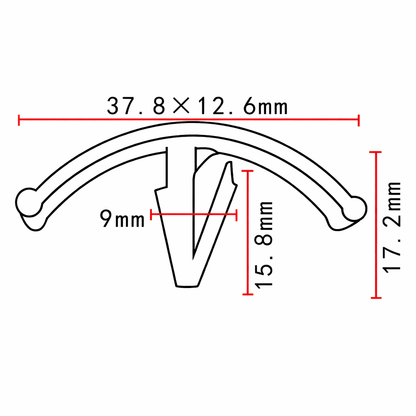 Black Plastic Grille Radiator Fasteners Retainer Clips for Ford & Chrysler