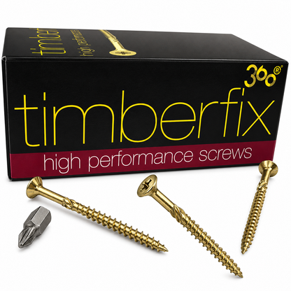 Box of 100x Timberfix 360 9g 4.5x70mm Premium Cutter Thread Wood Screws Countersunk