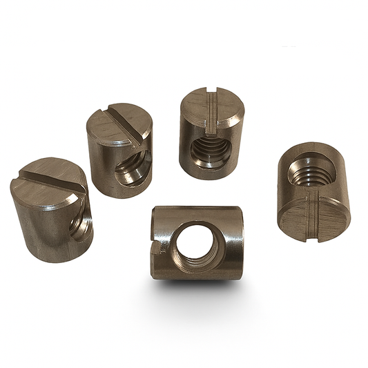 10x M6X12mm Stainless Steel Furniture Cross Dowel Barrel Nuts