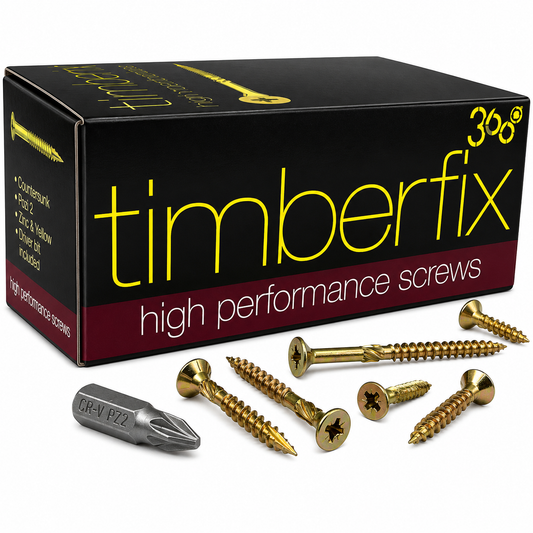 Boxes of Timberfix 360 9g 4.5x30mm - 80mm Premium Cutter Thread Wood Screws Countersunk