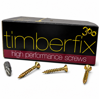 Box of 200x Timberfix 360 9g 4.5x30mm Premium Cutter Thread Wood Screws Countersunk