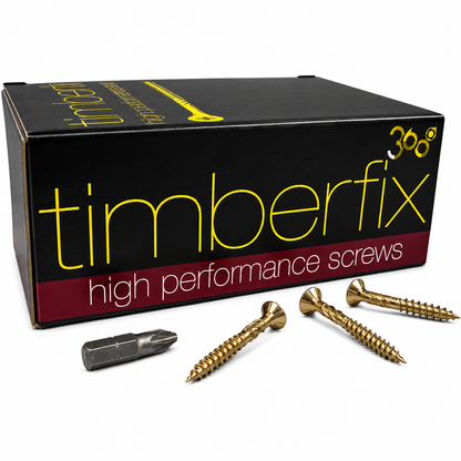 Box of 200x Timberfix 360 9g 4.5x40mm Premium Cutter Thread Wood Screws Countersunk
