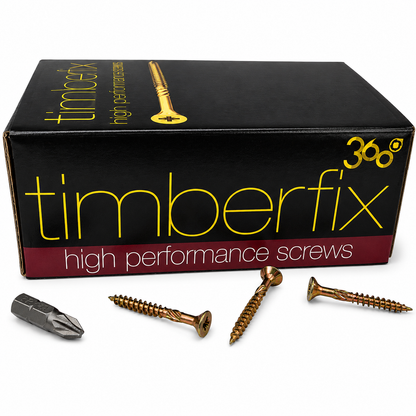 Box of 200x Timberfix 360 8g 4.0x35mm Premium Cutter Thread Wood Screws Countersunk