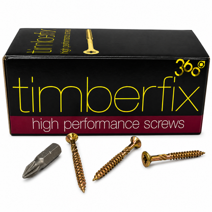 Box of 200x Timberfix 360 8g 4.0x40mm Premium Cutter Thread Wood Screws Countersunk
