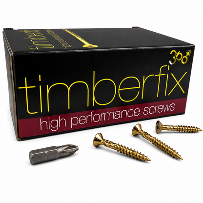 Box of 200x Timberfix 360 9g 4.5x35mm Premium Cutter Thread Wood Screws Countersunk