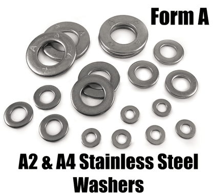 A2 & A4 Stainless M3 M4 M5 M6 M7 M8 M10 M12 form A Washers Heavy Thick Din125A