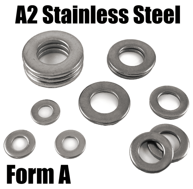 A2 Stainless Steel form A Washers To Fit Bolts & Screws M4 M5 M6 M8 M10 Din125A
