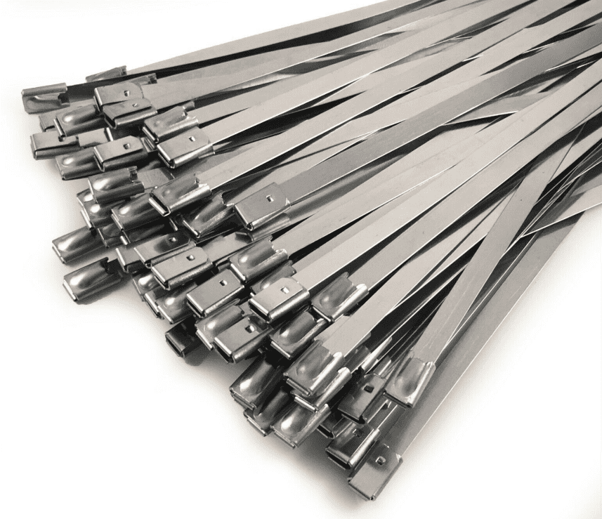 A2 Stainless Steel Metal Cable Ties Zip Wrap Exhaust Heat Straps Induction Pipe