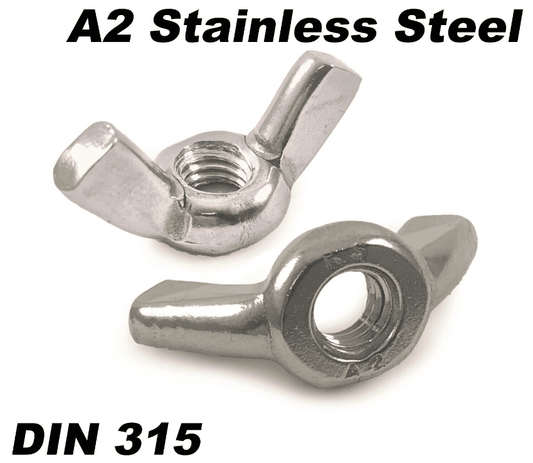 A2 Stainless Steel Wing Nuts Butterfly Thumb Turn M3 To  M20