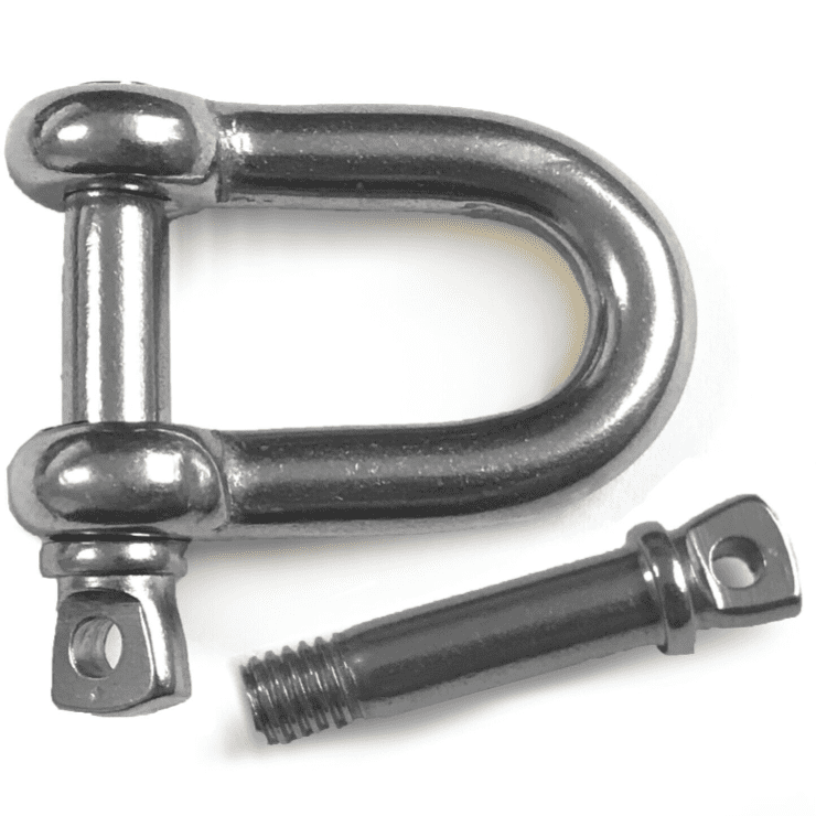 A4 316 Stainless Steel D Shackle With Screw Pin Rigging Lock/4mm-32mm Range