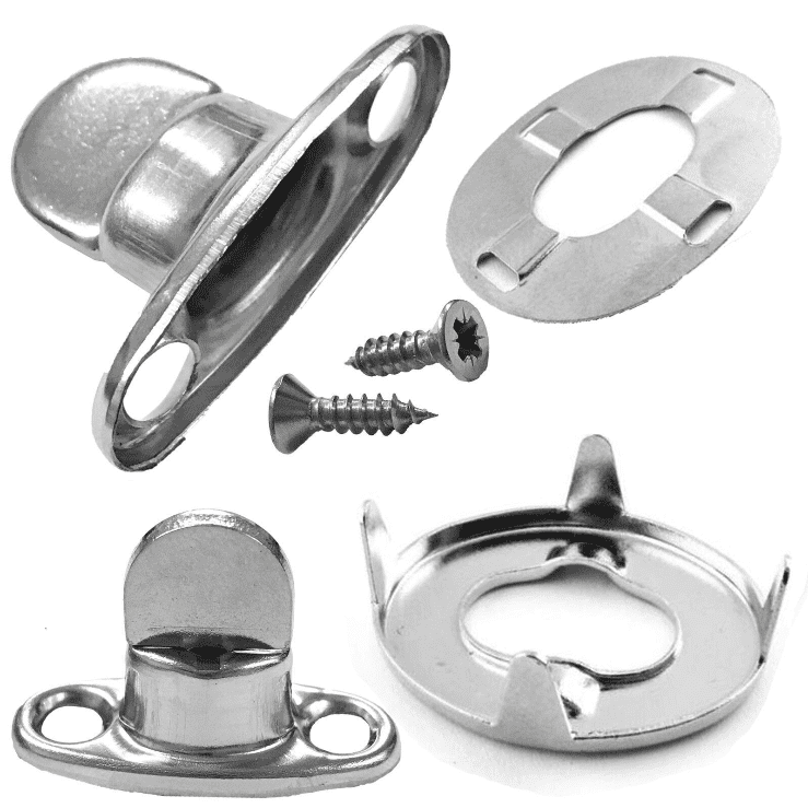A4 Marine Grade Stainless Steel Turnbutton Eyelet Kit Boat Sail Canopy Cover