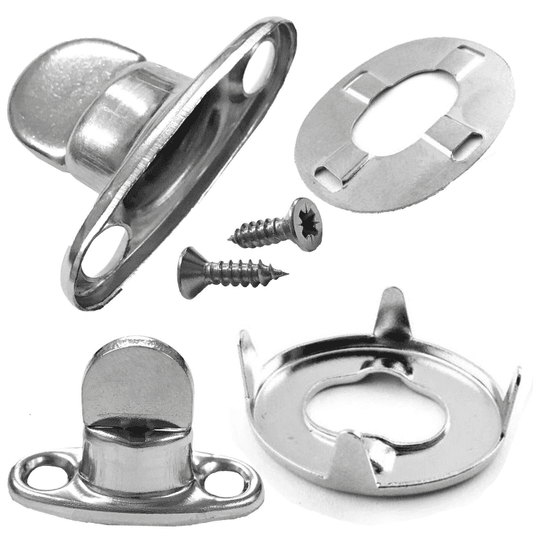 A4 Marine Grade Stainless Steel Turnbutton Eyelet Kit Boat Sail Canopy Cover