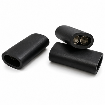 Black Insulated Brass Double Bullet Connectors Terminals Wire Crimp