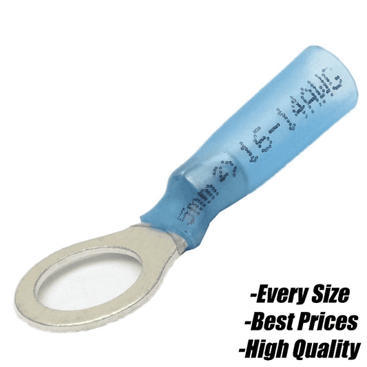 Blue 10.5mm Heat Shrink Ring Terminal Electrical Heatshrink Connector Terminal