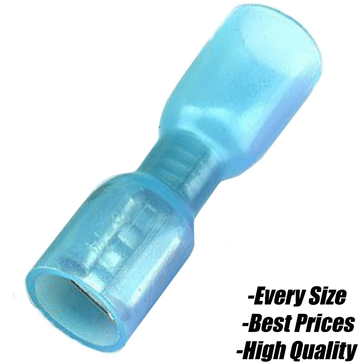 Blue 6.3mm Heat Shrink Female Spade Insulated Terminal Electrical
