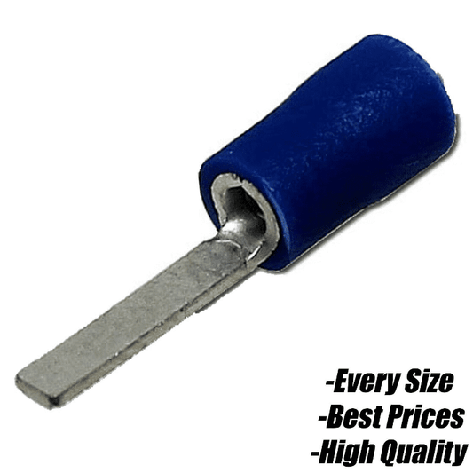 Blue Blade Insulated Electrical 18.4X2.3mm Crimp Terminals Cable Wire