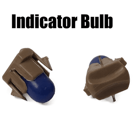Blue Dashboard Indicator Bulb With Brown Socket 12V Single Socket