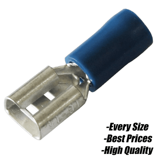 Blue Female Spade Terminals 4.8mm Insulated Wire Cable Connector Crimp Electric