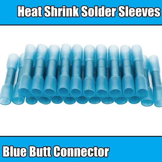 Blue Heat Shrink Sleeves Electrical Wire Butt Terminals Non Crimp Connectors