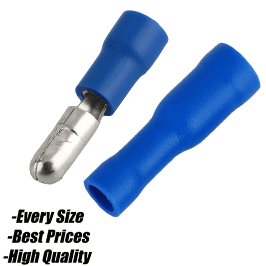 Blue Insulated Bullet & Receptacles Terminals Electrical Crimp Wire Terminal Mix