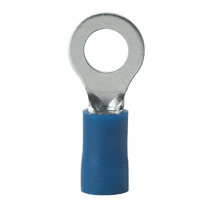 Blue Insulated Copper Crimp Ring Hoop Terminal Connector 1.5mm&sup2; To 2.5mm&sup2; Wire