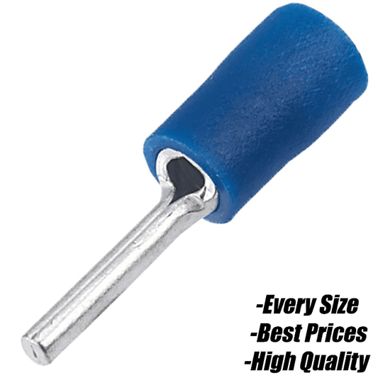 Blue Pin Terminal Copper Connector Insulated Wire Crimp