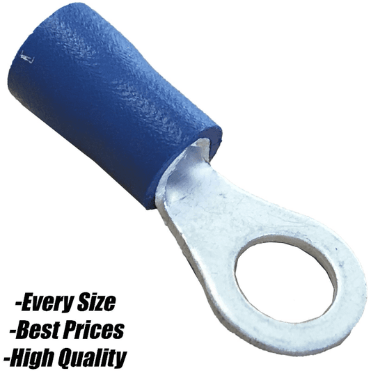 Blue Ring Hoop Insulated Electrical Splice Crimp 3.2mm Terminals