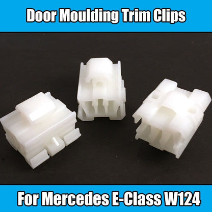 Body Door Moulding Trim Clips for Mercedes E-Class W124 White Plastic