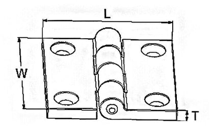 Butt Hinge 38x38 50x50 A4 316 Marine Grade Stainless Steel Door Hinge Heavy Duty