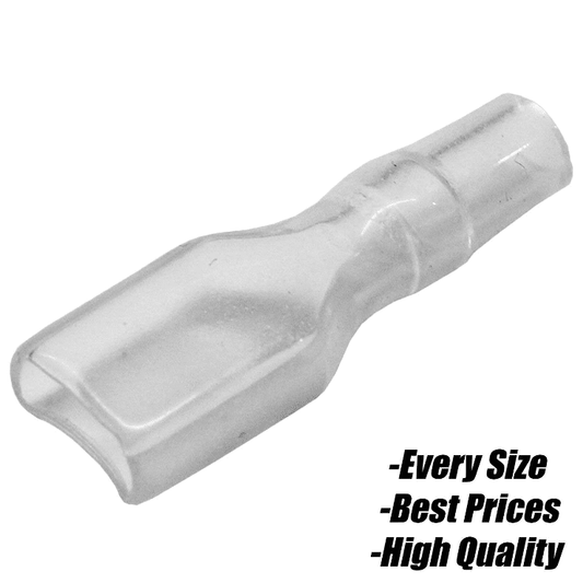 Clear Plastic PVC 6.3mm Female Spade Cover Uninsulated Terminals Wire Connector