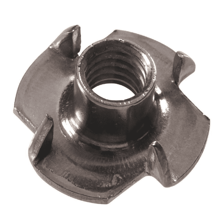 Climbing Wall Fixing M10x12mm T-Nut Stainless Steel 4 Pronged Captive Tee Nuts